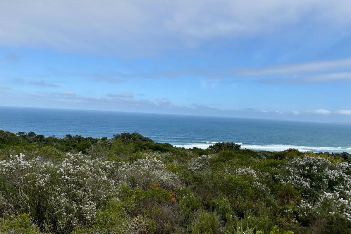 A scenic view of the ocean and coastal landscape from the vacant residential property.