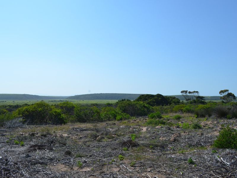 A wide-angle view of the natural landscape and surrounding terrain, showcasing the open space and vegetation of the vacant residential land.