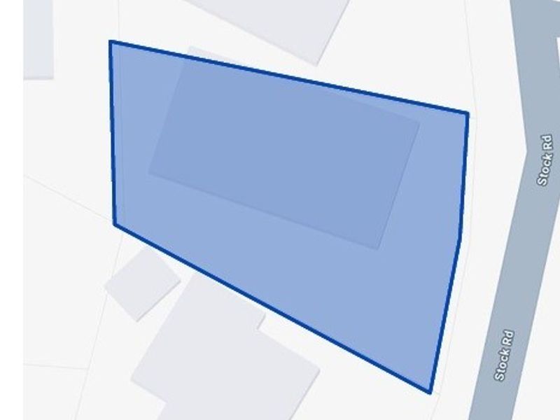 A map-based view showing the property boundary and location relative to Stock Road.