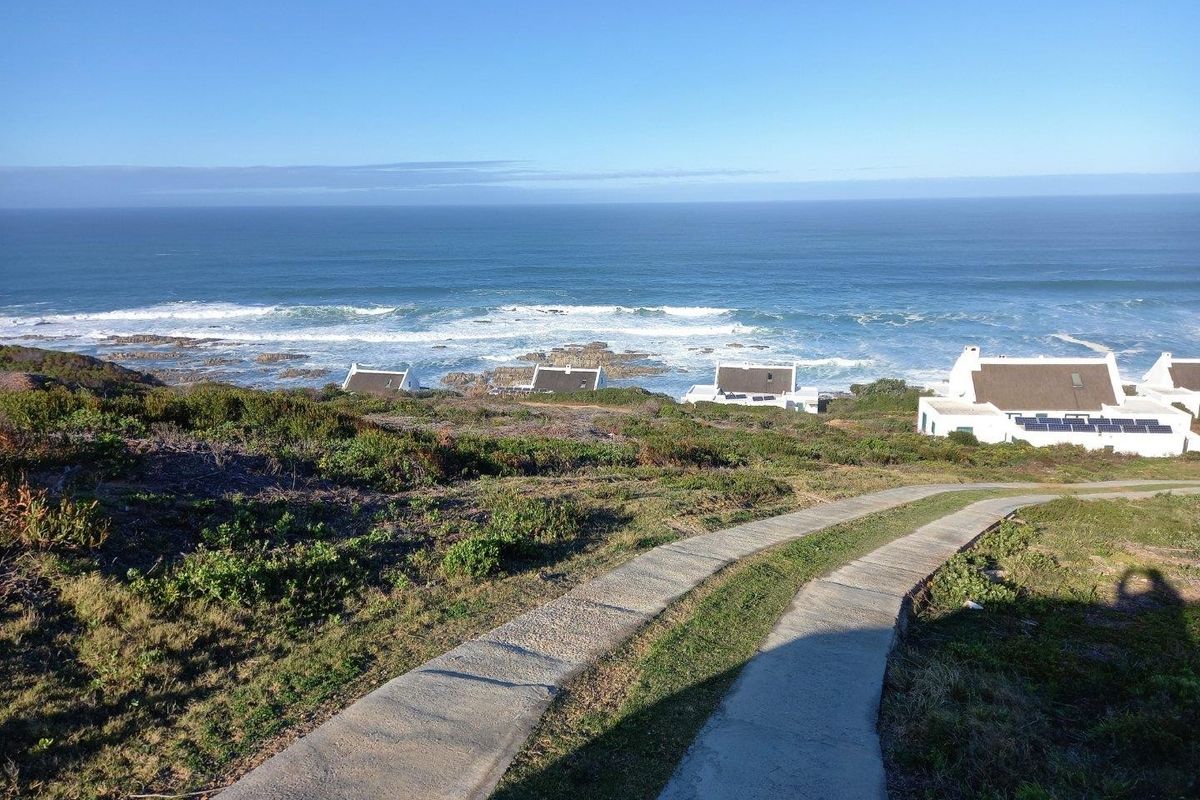A scenic view of the coastline featuring a concrete driveway leading towards residential properties situated near the ocean.