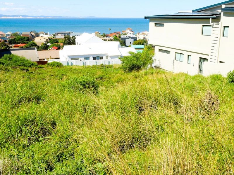 A view of the coastal landscape and surrounding residential neighborhood from the elevated vacant residential land.