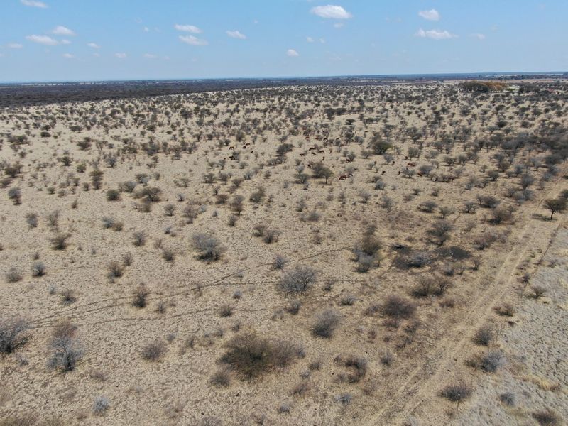 An aerial view of a large, expansive tract of vacant residential land featuring natural vegetation and open terrain.