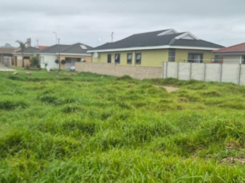 A vacant residential plot enclosed by precast concrete boundary walls, featuring overgrown grass and situated within an established suburban neighborhood.