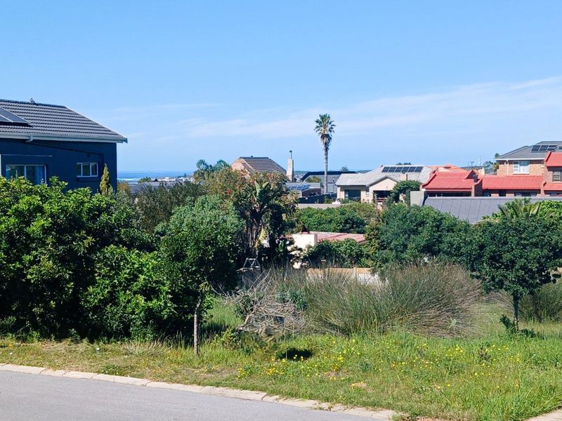 A view of the surrounding residential neighborhood and coastal landscape from the vacant land plot.