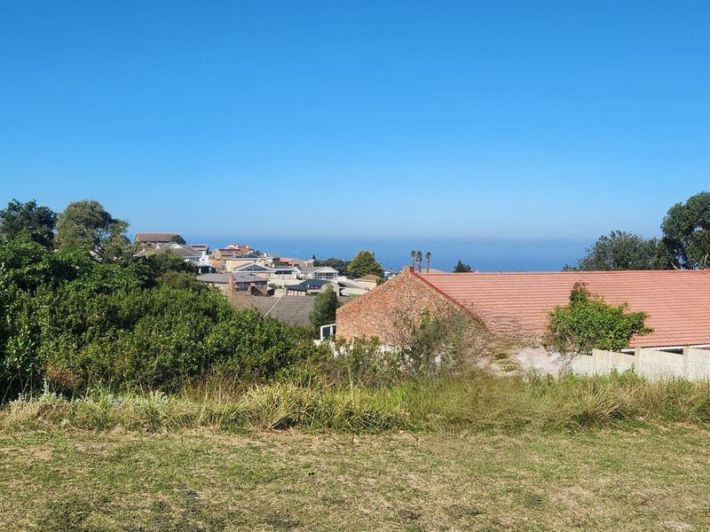 A scenic view overlooking a residential neighbourhood with a distant coastal horizon.