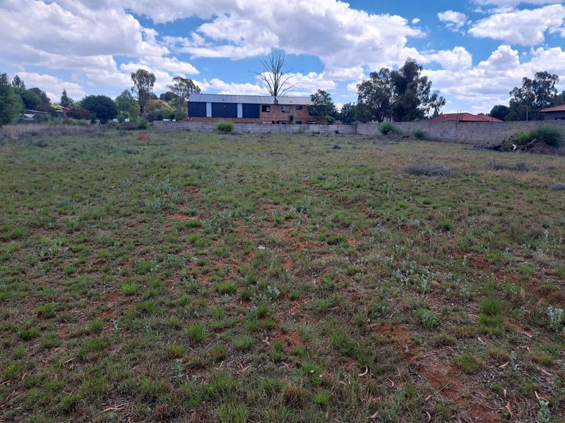 A view of a vacant residential plot featuring a perimeter wall and natural grass coverage, suitable for future development.