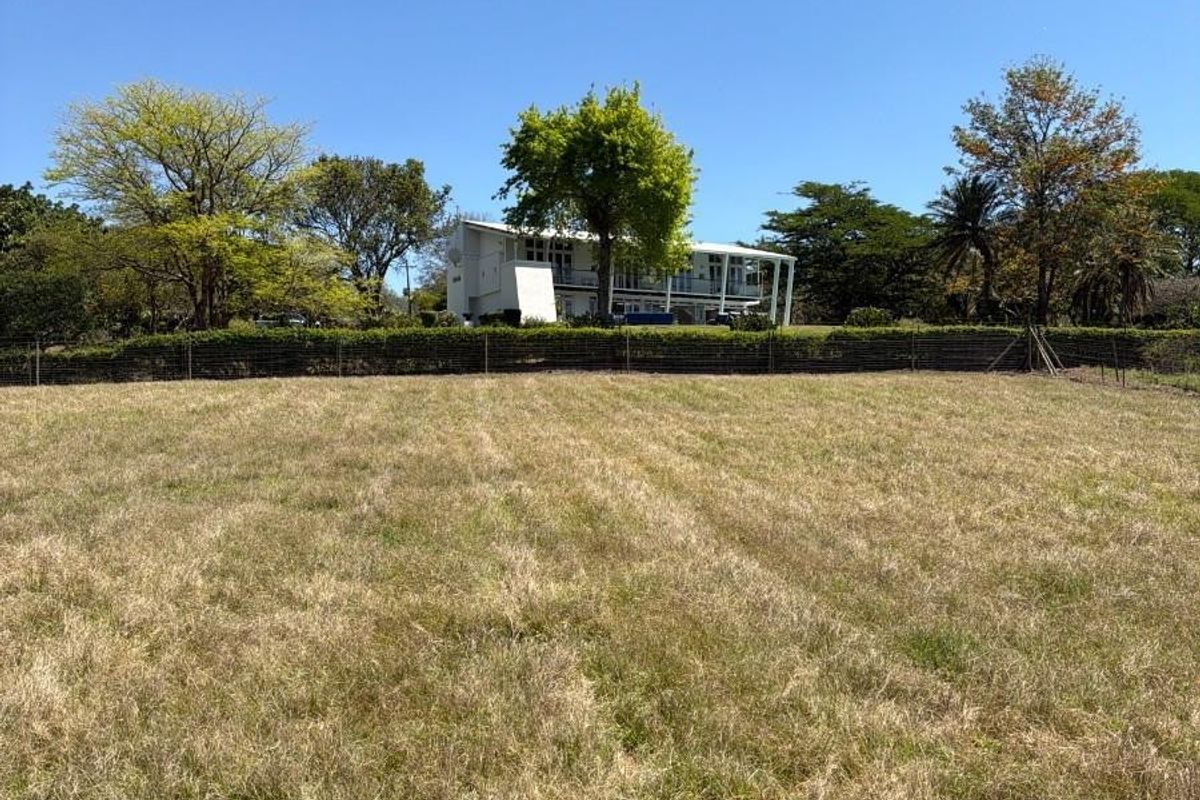 A wide-angle view of the rear of the farmhouse property, featuring expansive open land, mature trees, and a multi-level residential structure.