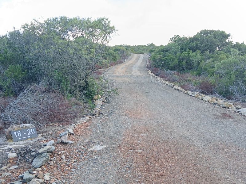 A gravel driveway leading up to the residential vacant land plot, featuring natural stone edging and a clear property marker.