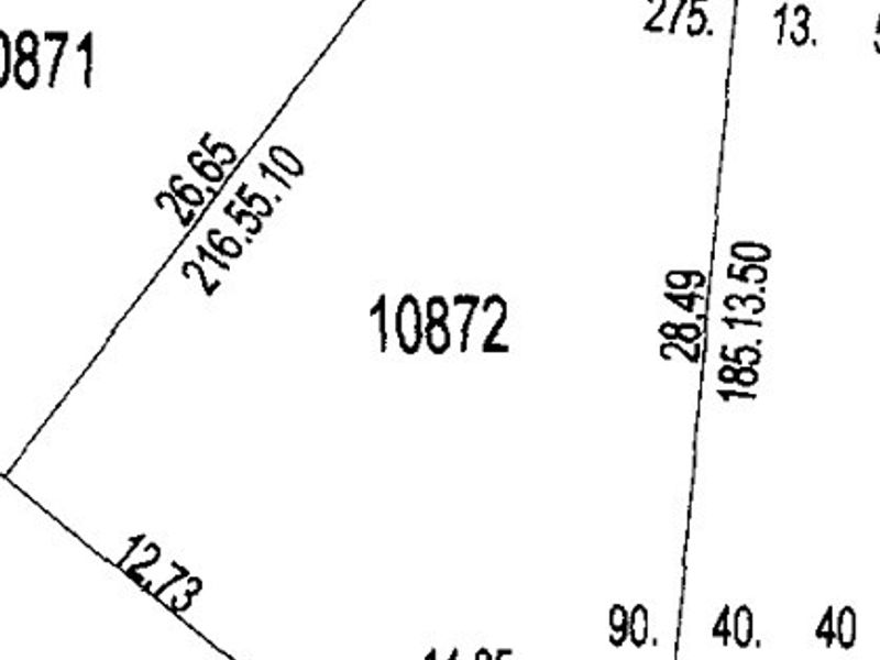 A detailed survey or cadastral map showing the boundary dimensions and layout of the residential land plot.