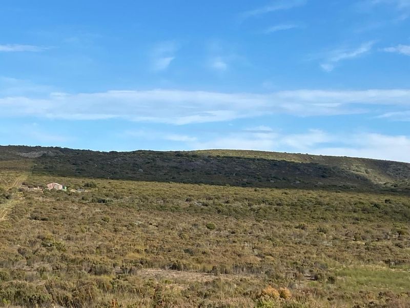 A wide-angle view of the expansive natural landscape and rolling hills characteristic of the farm property.