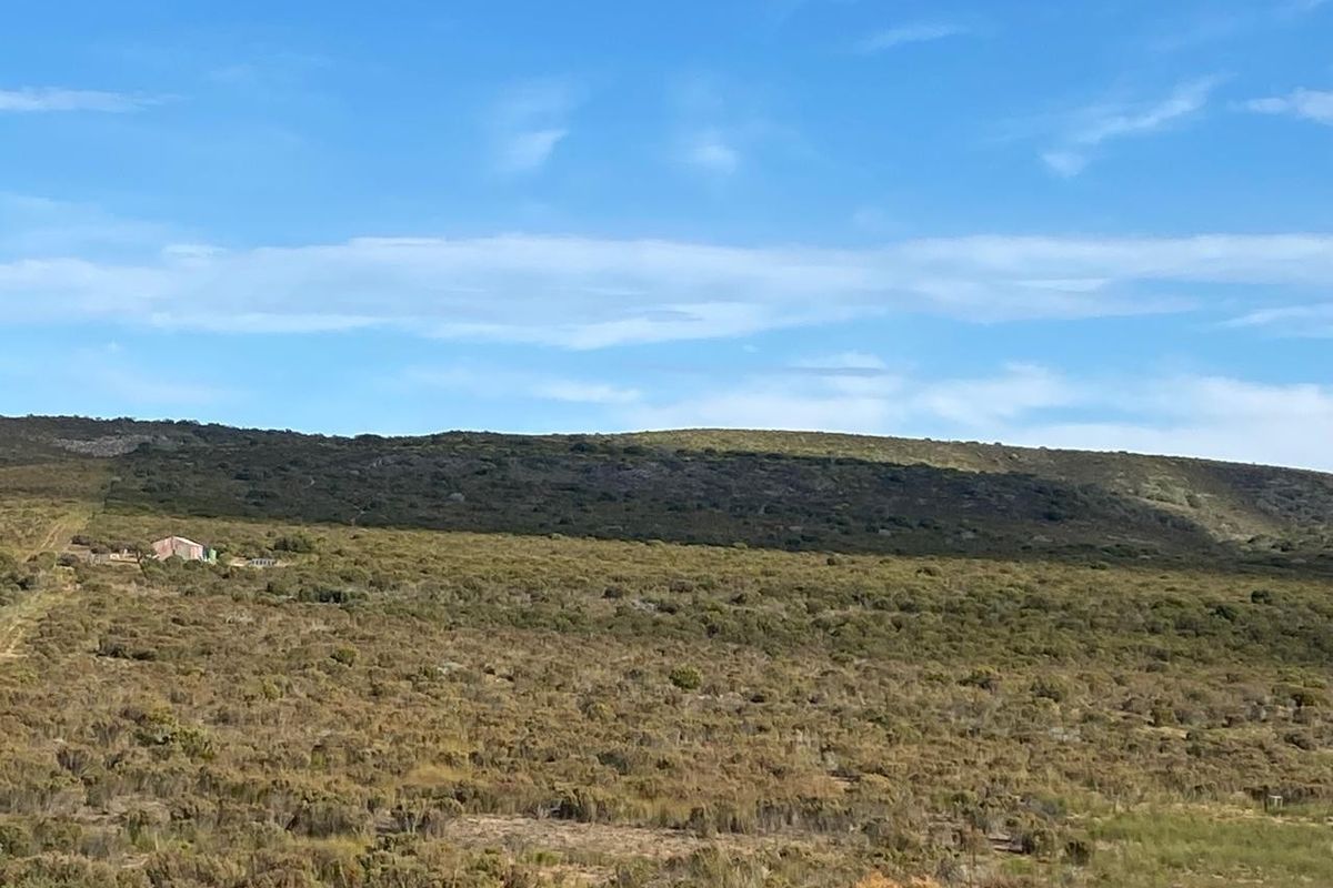 A wide-angle view of the expansive natural landscape and rolling hills characteristic of the farm property.