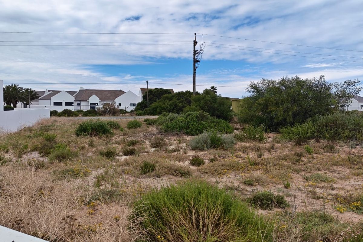 A vacant residential plot featuring natural vegetation, an existing utility pole, and overhead power lines, situated in a developed neighborhood.