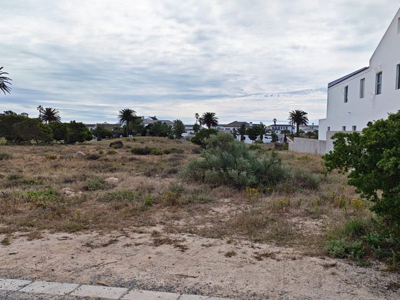 A view of a vacant residential plot of land with natural vegetation and a boundary wall adjacent to existing residential structures.