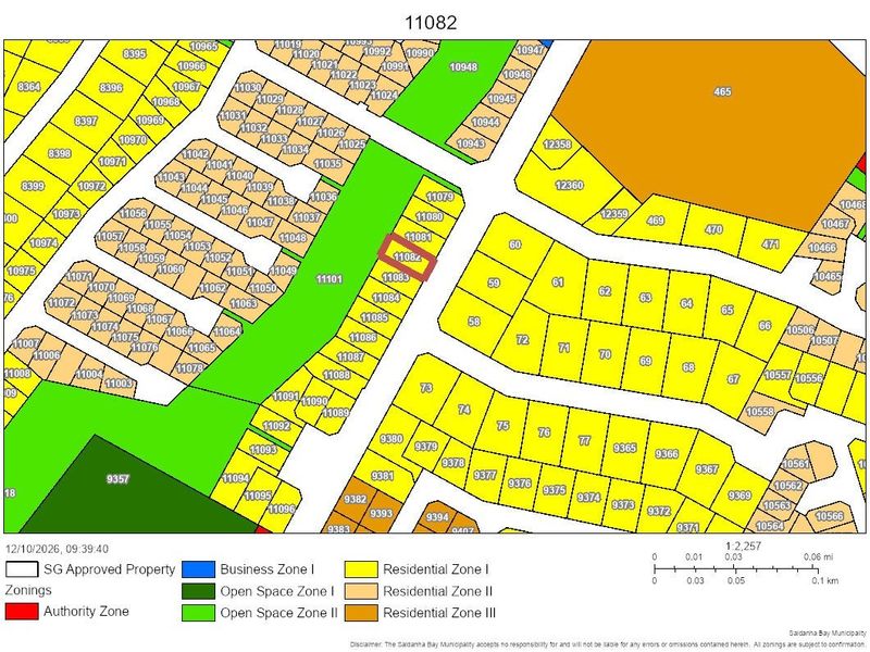 A detailed zoning map illustrating the layout and designated land use zones for the residential property area.