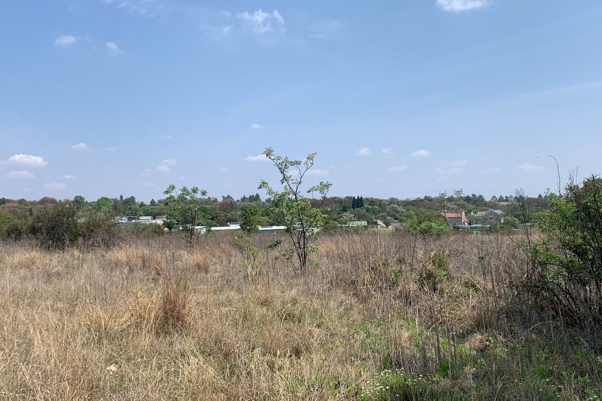 A wide-angle view of the vacant residential land, showcasing the natural landscape and surrounding neighborhood area.
