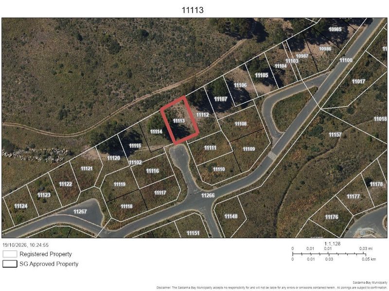 An aerial cadastral map showing the location and boundaries of the residential vacant land plot 11113 within the estate.
