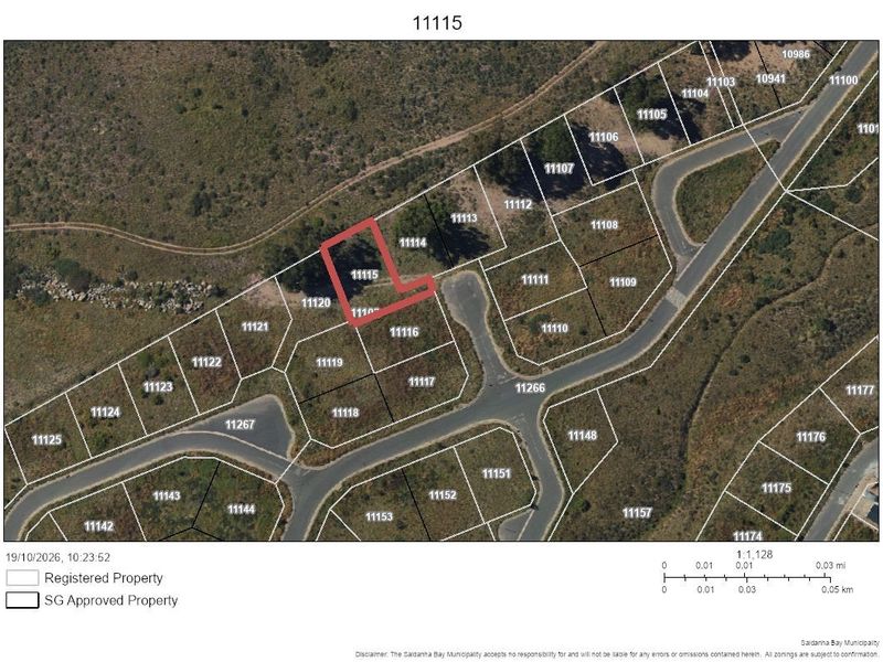 An aerial cadastral map view highlighting the specific residential land parcel 11115 within the estate layout.