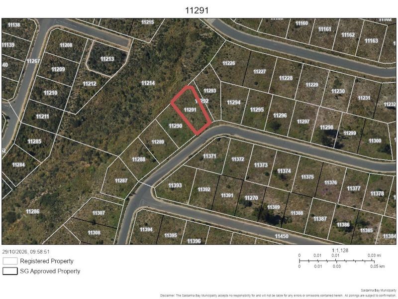An aerial cadastral map showing the boundaries and location of the residential property plot 11291 within the estate.