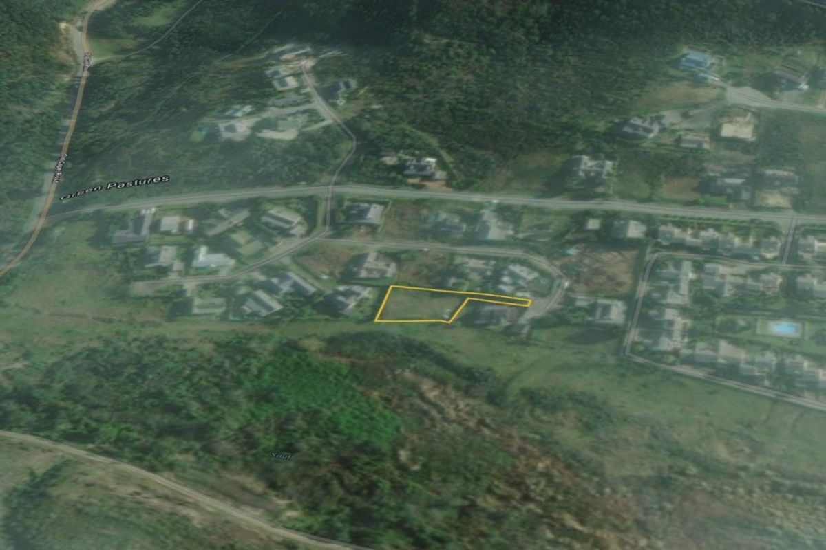 An aerial view showing the location and boundaries of the vacant residential land plot within the surrounding neighborhood.