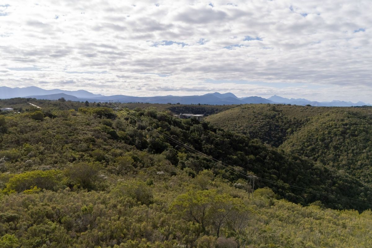 An aerial view of the vacant residential land featuring natural vegetation, rolling hills, and distant mountain vistas.