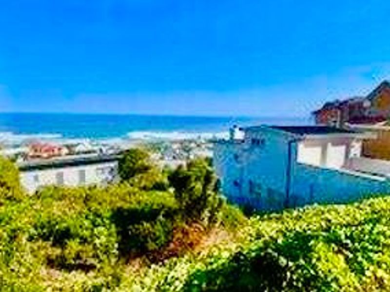 A scenic elevated view overlooking the coastline and ocean, showcasing the surrounding residential neighborhood and natural landscape.