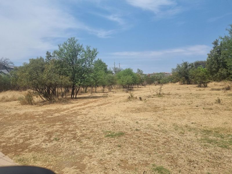 A vacant residential plot featuring established trees and natural grassland, offering a blank canvas for future development.