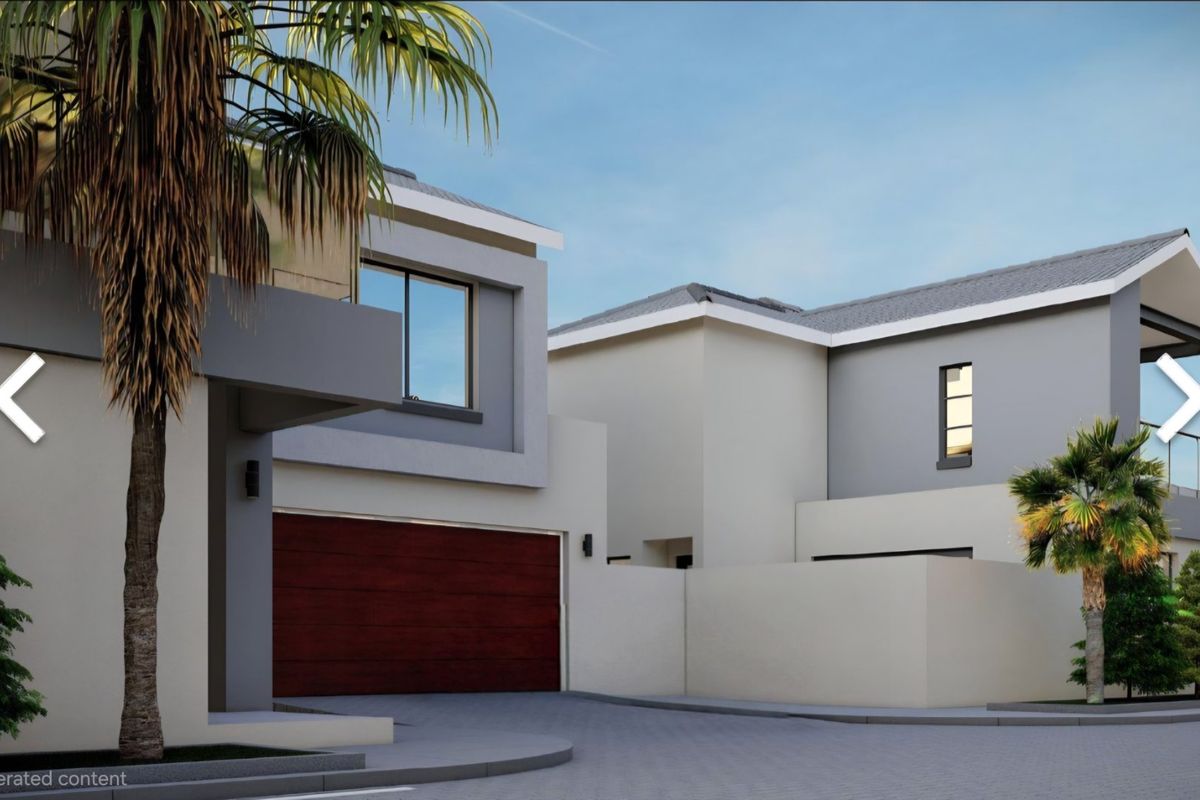 Modern townhouse exterior featuring a sleek facade, integrated garage, and contemporary architectural design with clean lines and neutral finishes.