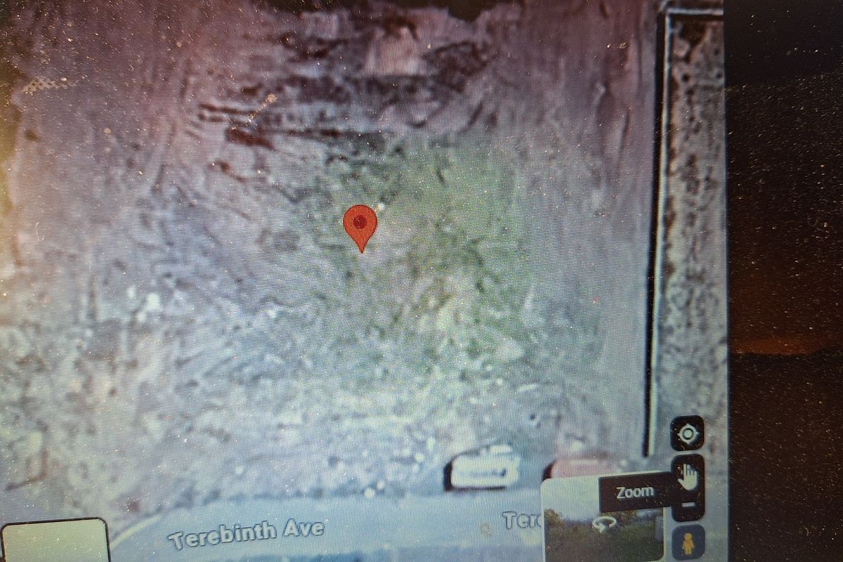 An aerial map view showing the location of the vacant residential land plot.
