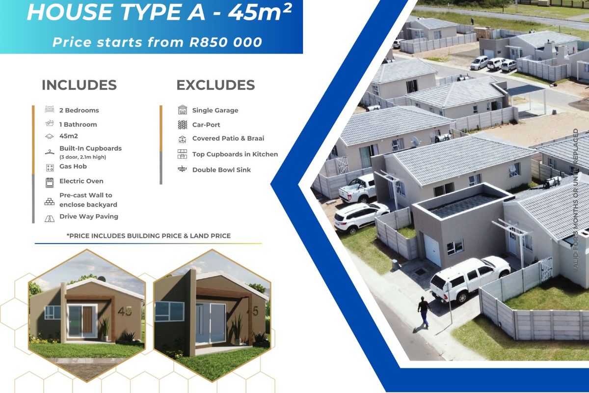 Aerial view of a residential development featuring modern detached houses with paved driveways and enclosed backyards.