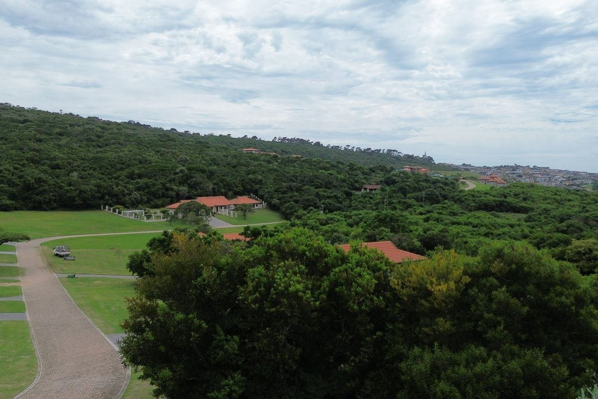 An aerial view of a residential estate featuring paved driveways, manicured lawns, and surrounding natural vegetation.