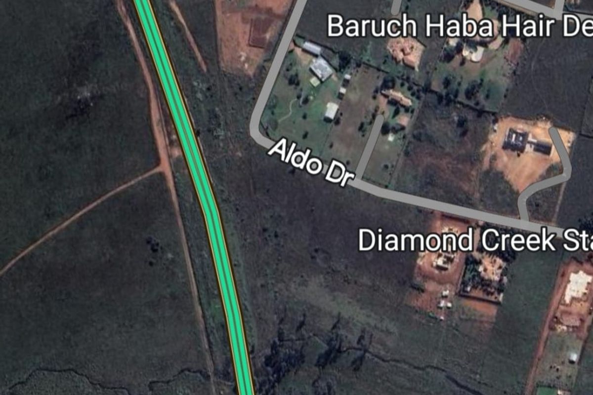 An aerial satellite view showing the residential land layout, surrounding road network, and local neighborhood context.