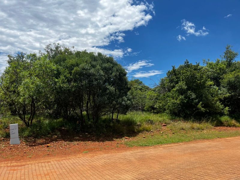 A view of a vacant residential plot featuring natural vegetation and a paved road frontage.