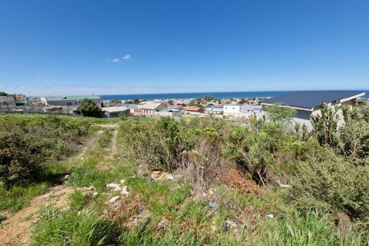 A scenic view overlooking a residential neighborhood with a clear horizon line of the ocean in the distance.