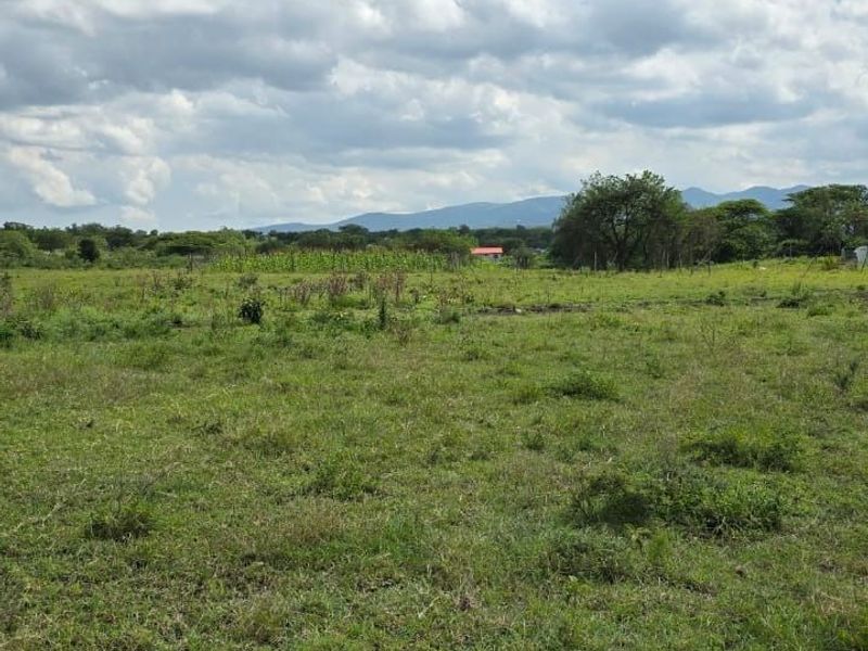 A wide, open plot of vacant residential land featuring natural grassland and distant mountain views.