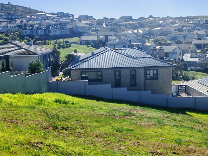 A view of the surrounding residential neighbourhood from the vacant land, showcasing the established housing estate and sloped terrain.