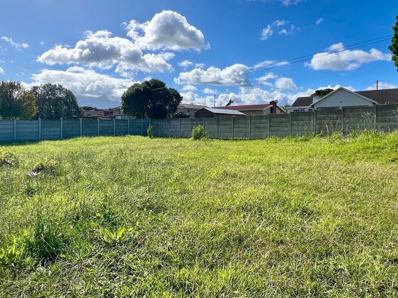 A vacant residential plot featuring overgrown grass and a precast concrete boundary wall, offering a blank canvas for future development.