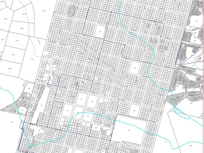A detailed cadastral survey map showing the layout and subdivision of residential land plots within the estate.