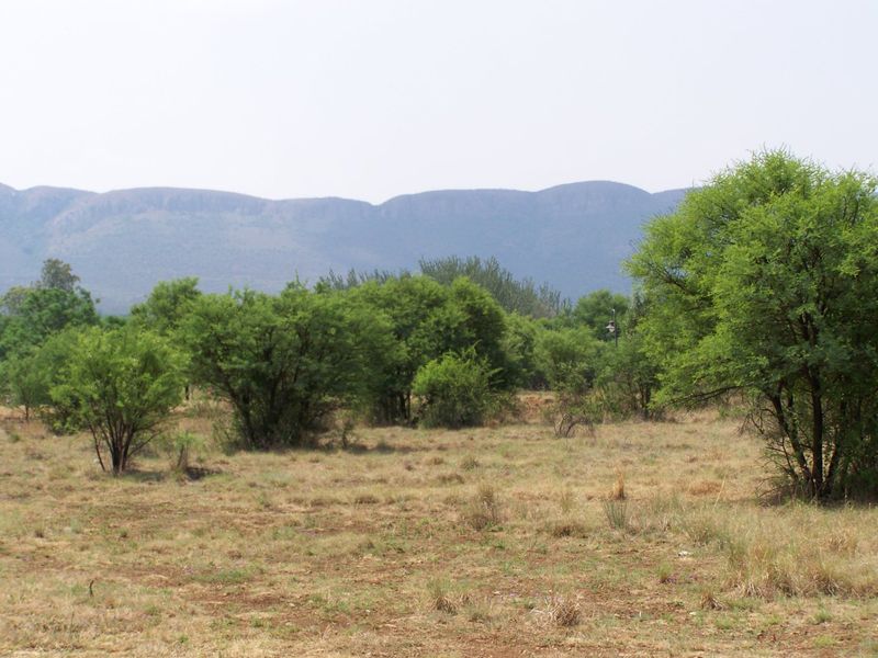 A scenic view of the vacant residential land featuring natural vegetation and a prominent mountain range in the background.