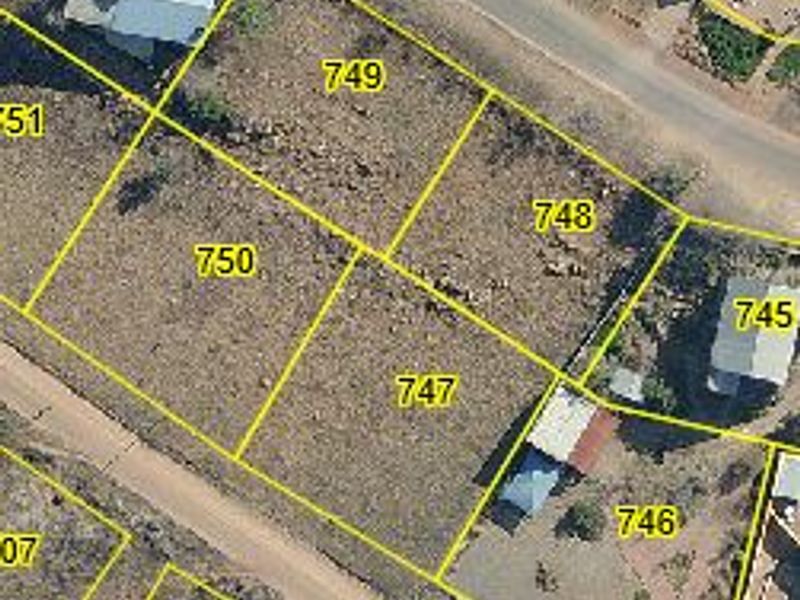An aerial view showing the cadastral layout and boundary lines for residential vacant land plots in a suburban development.