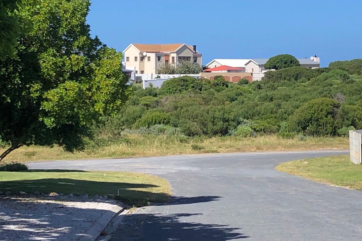 A view of the street approach and surrounding landscape, showcasing the natural vegetation and local residential context of the vacant land.