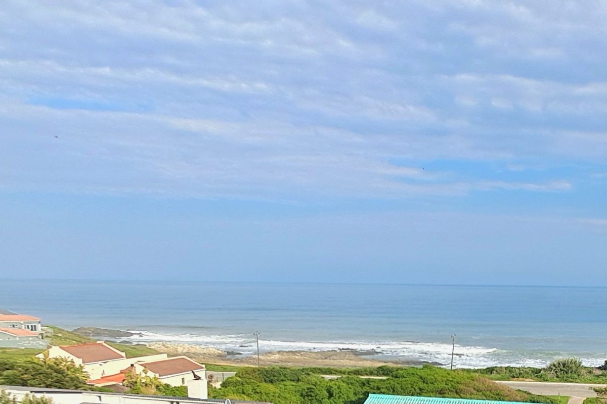 A scenic elevated view overlooking the coastline, ocean, and surrounding residential neighborhood.