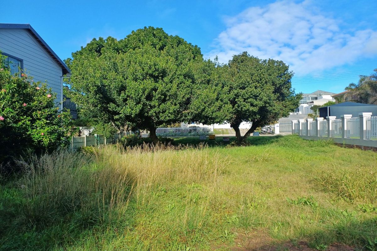 A vacant residential plot featuring mature trees, established grass, and a perimeter picket fence, offering a clear space for potential development.