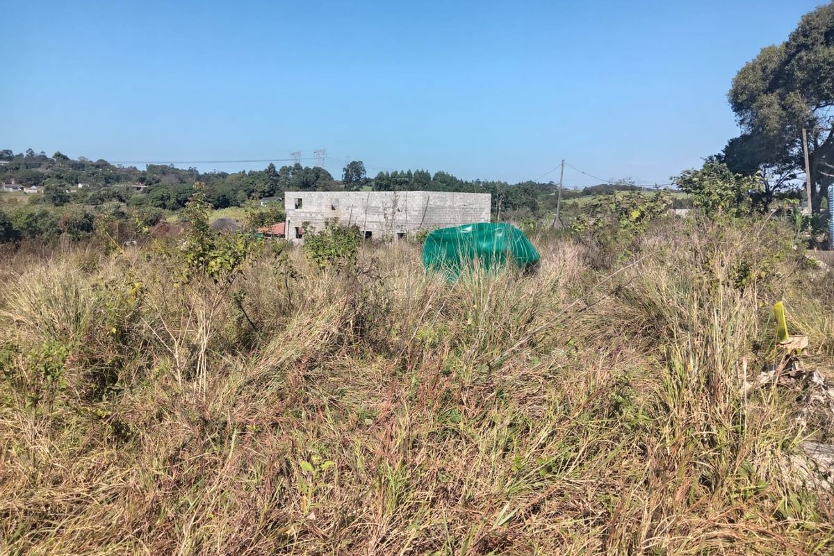 A view of an undeveloped residential plot featuring natural vegetation and surrounding landscape.