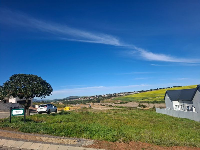 A view of a vacant residential plot featuring natural grass coverage and surrounding neighborhood infrastructure.