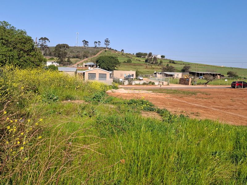 A view of a vacant residential plot featuring natural vegetation and surrounding rural landscape.