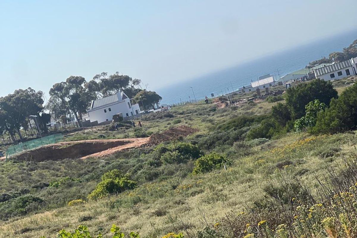 A scenic view of the coastal landscape and surrounding residential area, showcasing the natural terrain and proximity to the ocean.