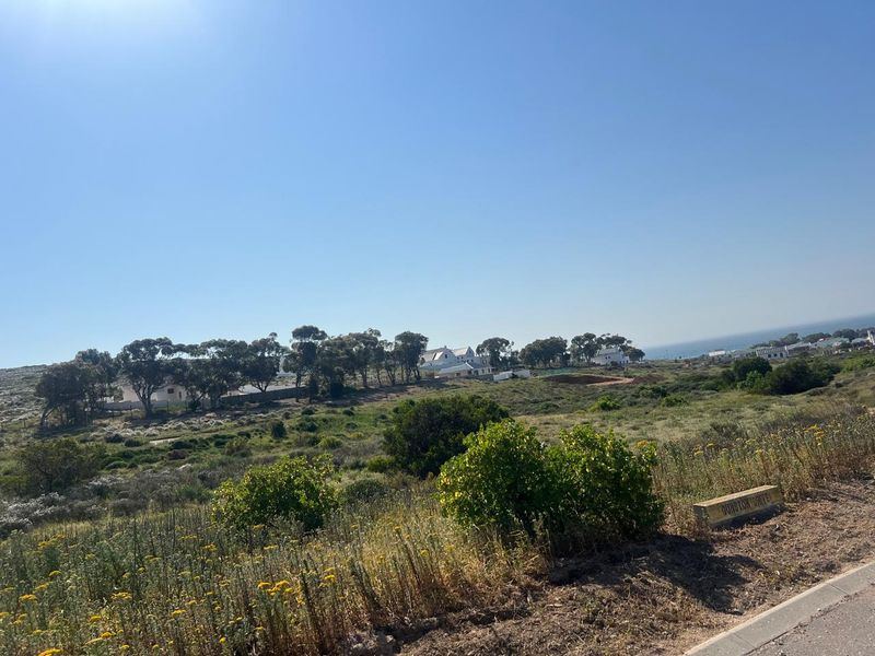 A scenic view of the vacant residential land featuring natural coastal vegetation and surrounding neighborhood landscape.