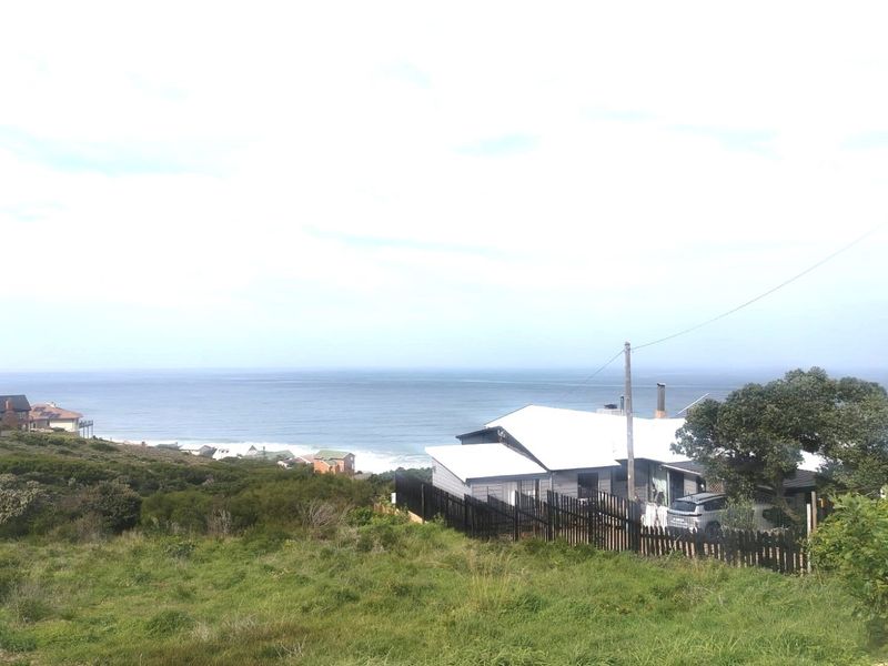 A scenic elevated view overlooking the coastline and ocean, capturing the surrounding landscape and nearby residential properties.