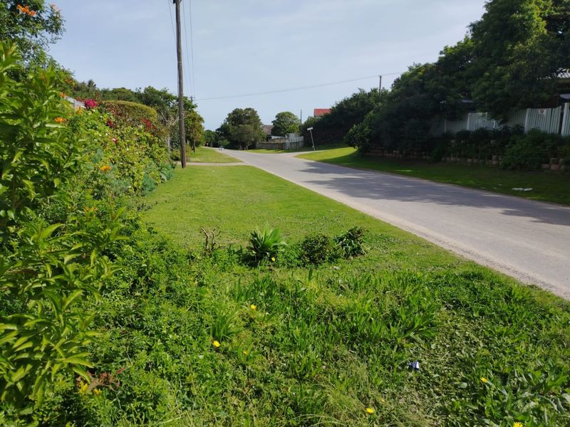 A view of the street and grass verge adjacent to the residential property, showing the local neighborhood approach.