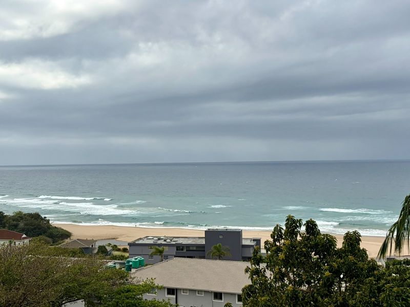 Elevated coastal view overlooking the beach, ocean, and surrounding residential neighborhood.